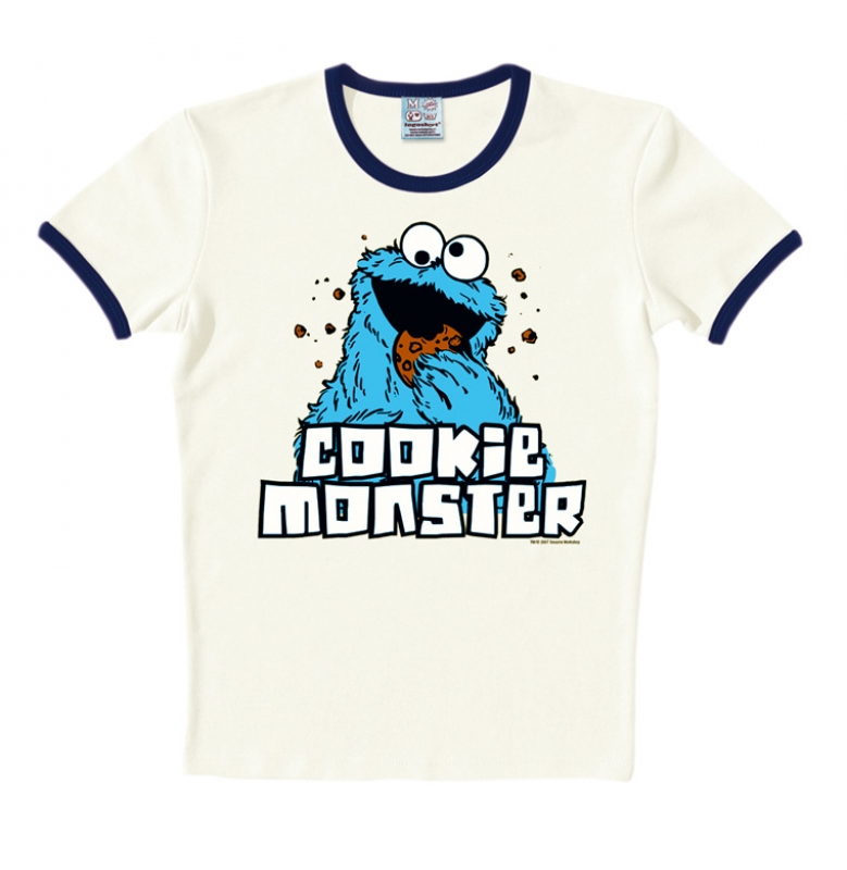 Erwachsenen Shirt Krümelmonster - weiß